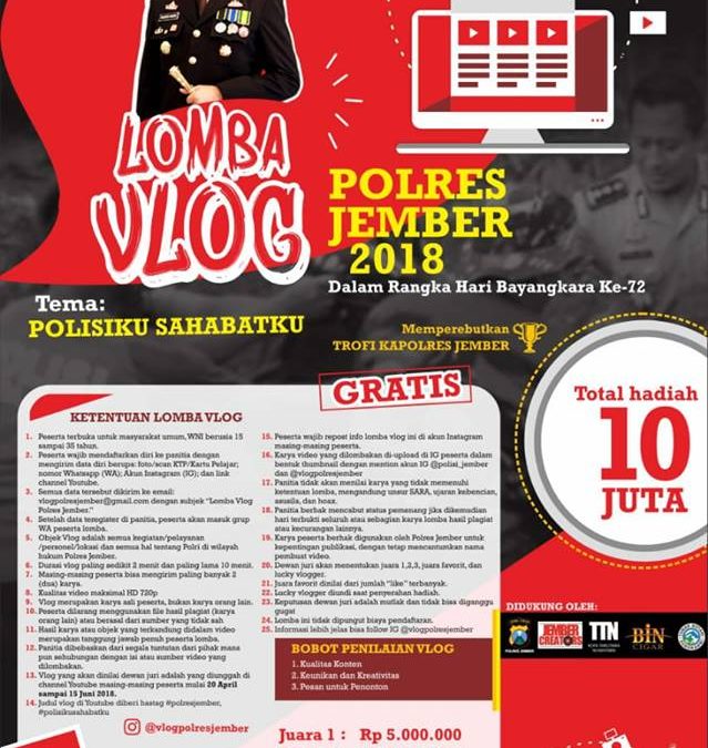 Taman Botani Sukorambi Sponsori Lomba Vlog Polres Jember